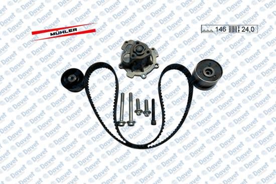 MUHLER ETR1419 Eksantrik Rulman Kiti + Su Pompasi [Conti Kayis 146 Dis ,Snr Rulman Aveo T255 Cruze F14d F16d Astra H Meriva Vectra Zafira 1.6i 16v 02> F14d3 Z16xep A16let A16xer